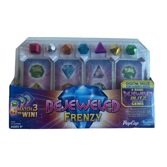 Hasbro Gaming Other - Hasbro Bejeweled‎ Frenzy Card Game 2013 PopCap Match 3 Strategy New Sealed A2539